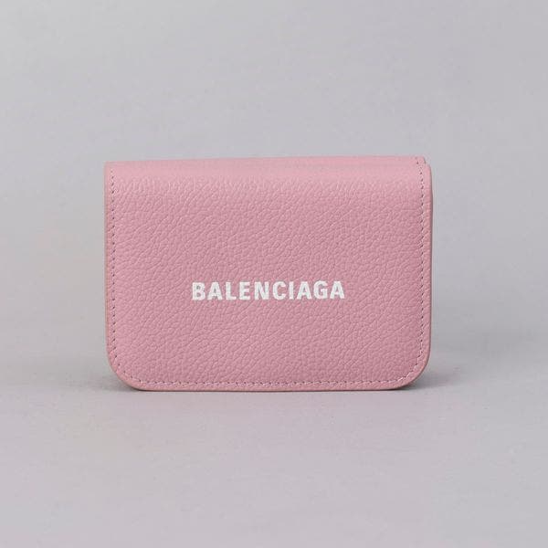 りっきいブランド品バレンシアガ フラグメント ネックウォレット ミニ財布　ピンク